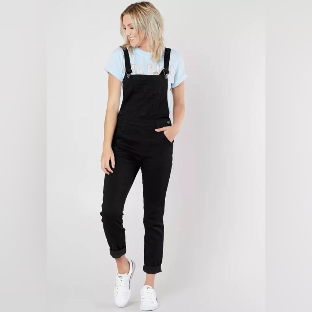 KanCan Black Denim Overalls